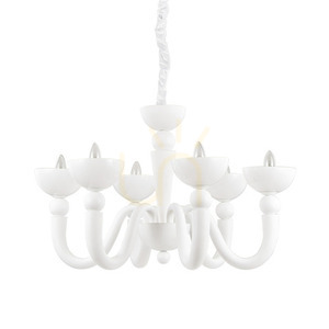 Závesné svietidlo Ideallux BON SP6 BIANCO biele 6xE14 80 cm 093994 small 0