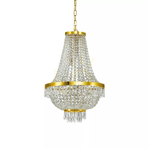 Skontrolujte Závesné svietidlo Ideallux Caesar SP9 Oro zlaté 9xG9 Ø45 cm 114736