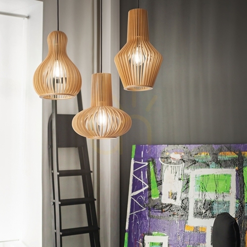 Skontrolujte Závesné svietidlo Ideallux CITRUS SP1 drevené 20 cm E27 159843