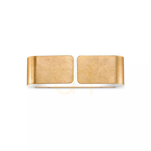 Skontrolujte Nástenné svietidlo Ideallux CLIP AP2 SMALL ORO zlaté 2xE27 088266