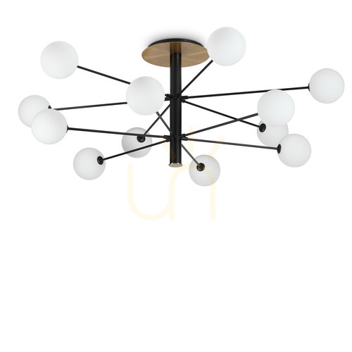 Skontrolujte Plafón Ideallux Cosmopolitan PL12 čierny 145 cm G9 12x15W 273709