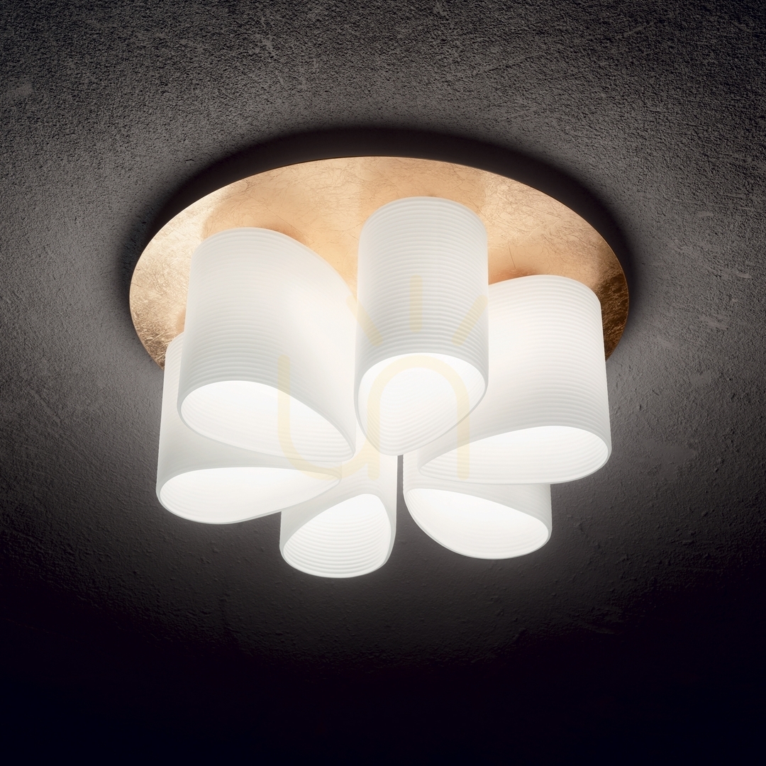 vyhliadka Plafón Ideallux Daisy PL6 Gold 247779 6xE27 Ø60 cm Plafón Ideallux Daisy PL6 Gold 247779 6xE27 Ø60 cm