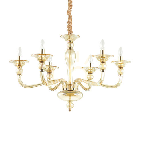 Skontrolujte Závesné svietidlo Ideallux Danieli SP6 Ambra jantárové sklo 85 cm 159942