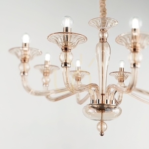 Závesné svietidlo Ideallux Danieli SP8 Ambra 159973 8xE14 jantárové sklo 85 cm small 2