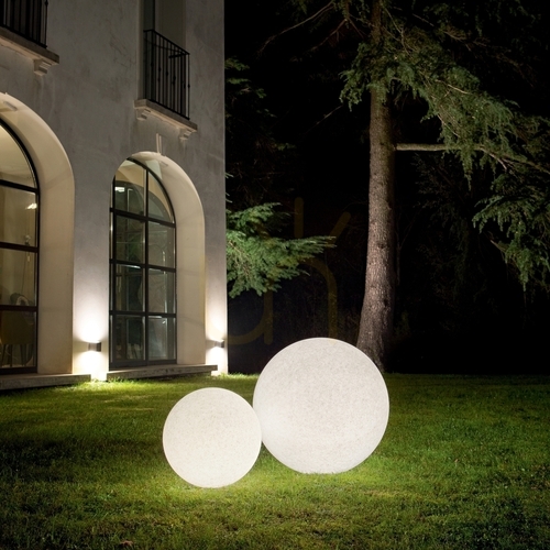Skontrolujte Vonkajšia stojaca guľová lampa Ideallux Doris 195490 biela 58 cm E27