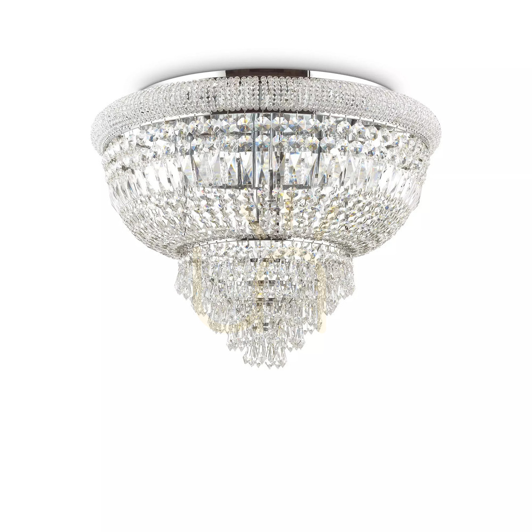 vyhliadka Plafón Ideallux DUBAI PL24 Cromo chróm krištáľ 78 cm 243566 Plafón Ideallux DUBAI PL24 Cromo chróm krištáľ 78 cm 243566