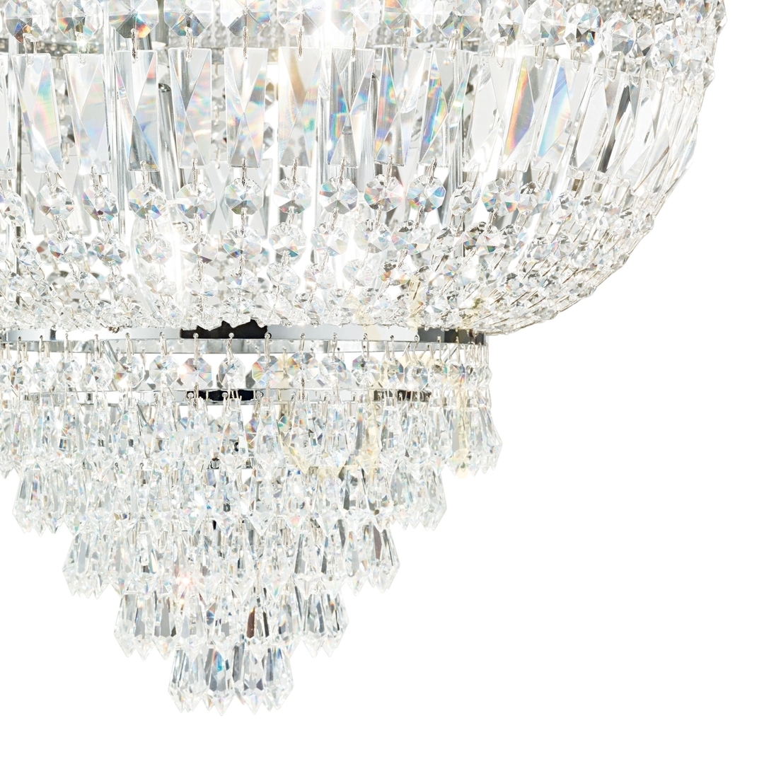 Displej Plafón Ideallux DUBAI PL24 Cromo chróm krištáľ 78 cm 243566 Plafón Ideallux DUBAI PL24 Cromo chróm krištáľ 78 cm 243566
