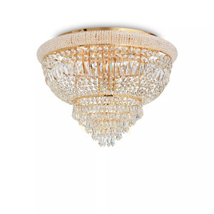 Plafón Ideallux Dubai PL24 mosadzný krištáľový zlatý 78 cm 243498 small 1