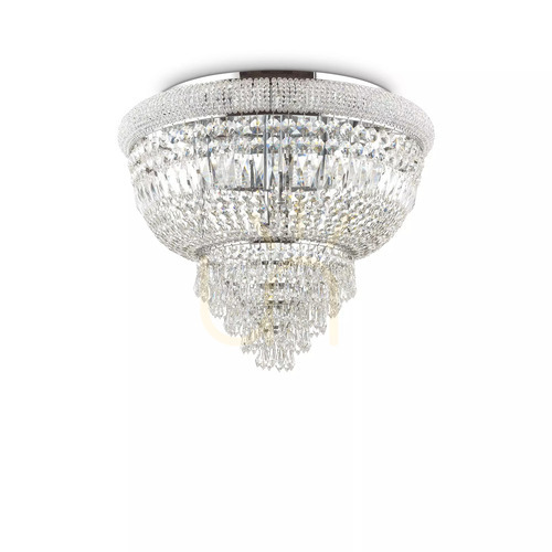 Skontrolujte Plafón Ideallux Dubai PL6 Cromo chróm krištáľ 6xE14 52 cm 207186