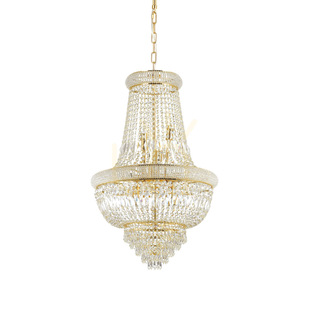 Závesné svietidlo Ideallux DUBAI SP10 mosadz 10xE14 52 cm 207216