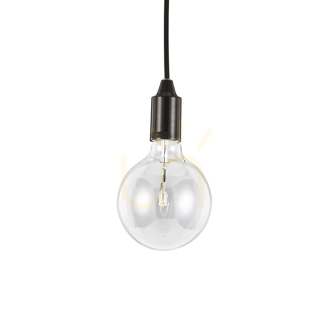 Lampă suspendată Ideallux Edison SP1 Nero neagră E27 113319