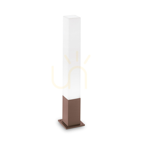 Skontrolujte Vonkajšie stojace svietidlo Ideallux EDO Outdoor PT1 Square Coffee hnedé 213088