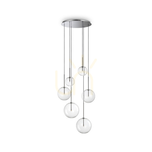 Skontrolujte Závesné svietidlo Ideallux Equinoxe SP6 Cromo chróm 65 cm 317250