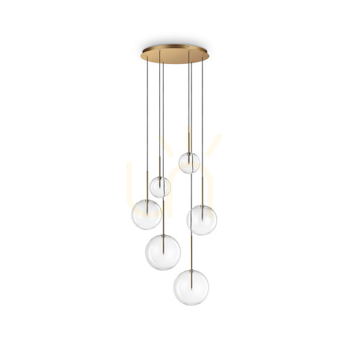 Skontrolujte Závesné svietidlo Ideallux Equinoxe SP6 Ottone mosadz 6xG4 317243