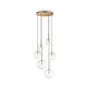 Závesné svietidlo Ideallux Equinoxe SP6 Ottone mosadz 6xG4 317243 small 0