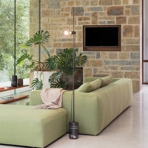 Stojanová lampa Ideallux EVA PT1 čierna mramorová E27 295213 small 1