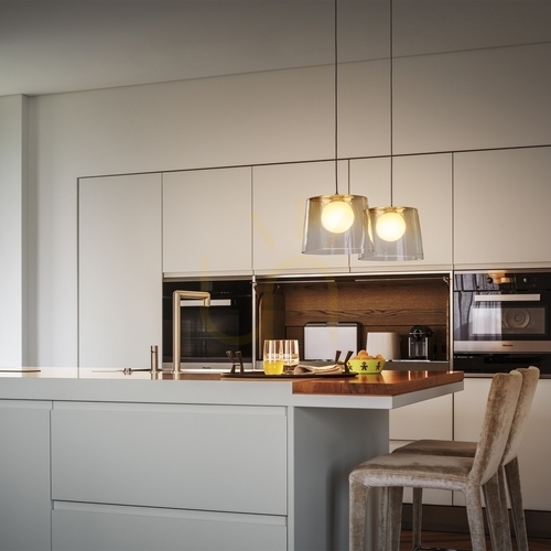 Skontrolujte Závesné svietidlo Ideallux FADE SP1 AMBRA jantárové mosadzné 27 cm 271316