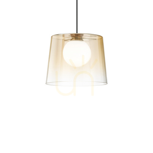 Skontrolujte Závesné svietidlo Ideallux FADE SP1 AMBRA jantárové mosadzné 27 cm 271316
