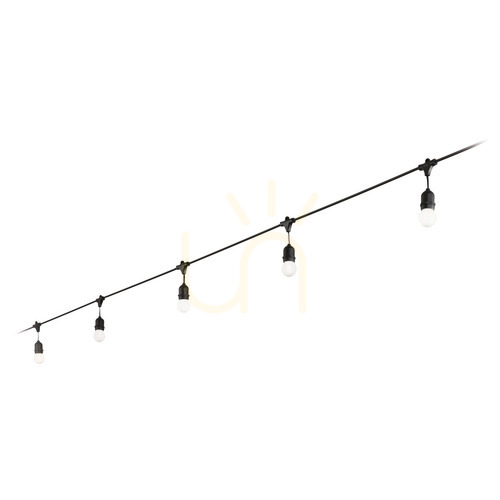 Skontrolujte Prívesné svetlo girlanda Ideallux FIESTA SP5 čierna E27 404 cm 159836