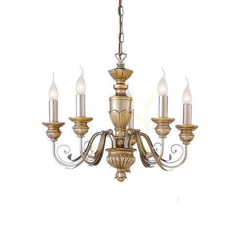 Skontrolujte Závesné svietidlo Ideallux Firenze SP5 Oro zlaté 5xE14 55 cm 020822