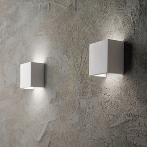 Nástenné svietidlo Ideallux Flash Gesso AP1 Small biele sádrové G9 214672 small 1
