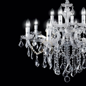 Závesné svietidlo Ideallux Florian SP12 chróm krištáľ 12xE14 035604 small 4
