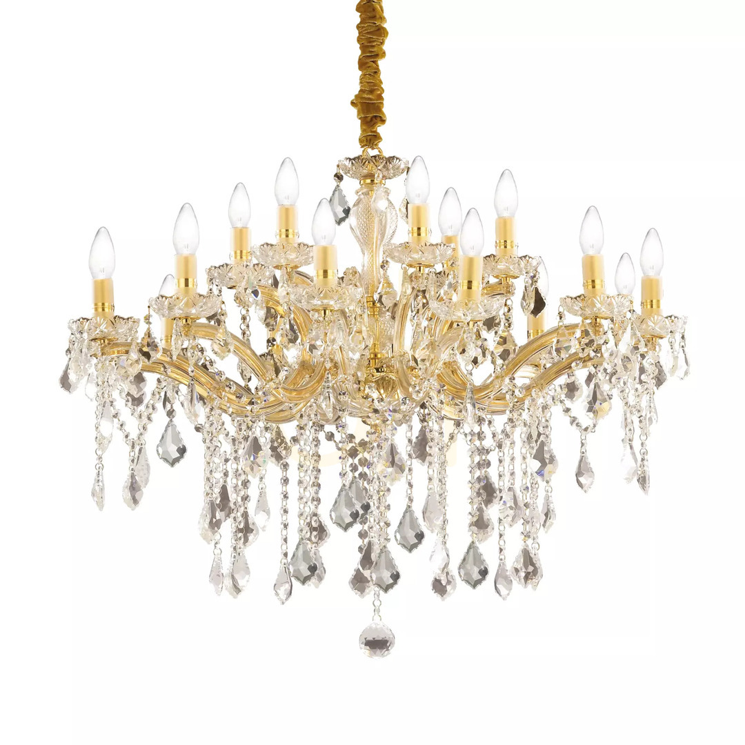 Náhľad Závesné svietidlo Ideallux Florian SP18 chróm krištáľ 86 cm 075150 Závesné svietidlo Ideallux Florian SP18 chróm krištáľ 86 cm 075150