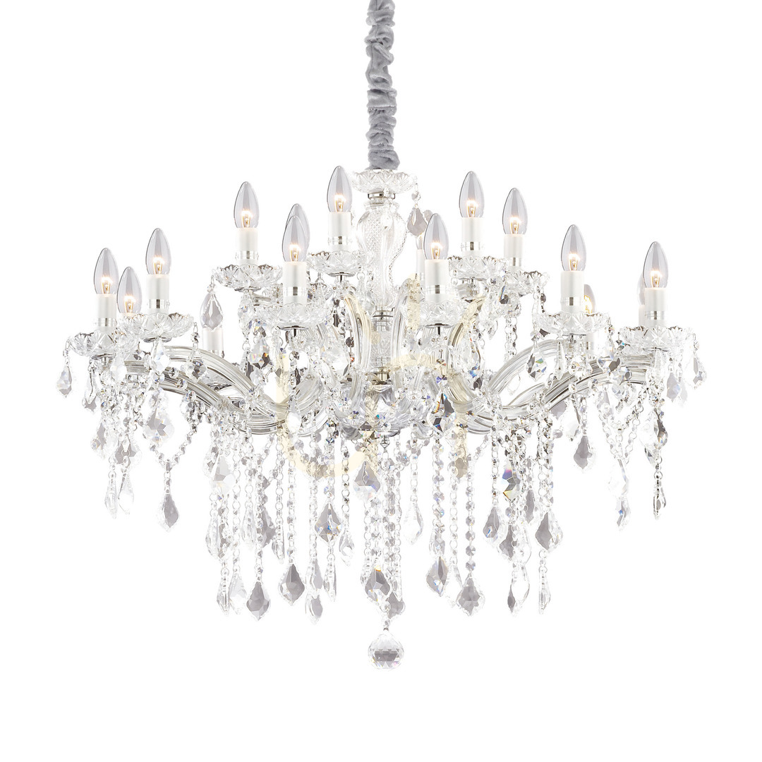 Skontrolujte Závesné svietidlo Ideallux Florian SP18 chróm krištáľ 86 cm 075150 Závesné svietidlo Ideallux Florian SP18 chróm krištáľ 86 cm 075150