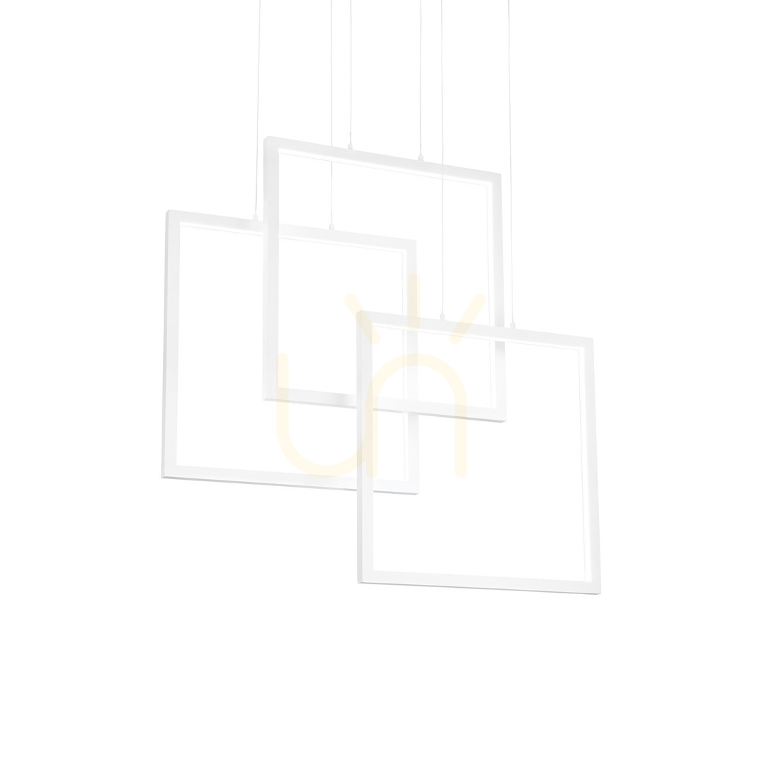 Skontrolujte Prívesné svietidlo Ideallux Frame Quadrato Bianco biele LED 80W 73 cm 253596 Prívesné svietidlo Ideallux Frame Quadrato Bianco biele LED 80W 73 cm 253596