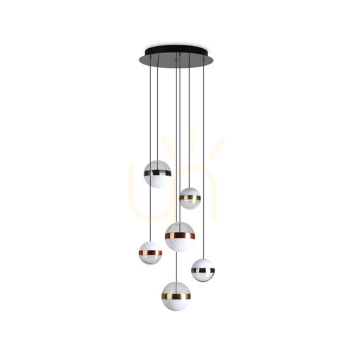 Skontrolujte Prívesné svietidlo Ideallux Galaxy SP6 biele LED 58W 40 cm 321172
