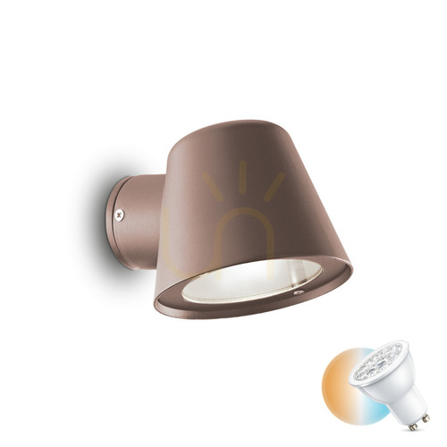 Skontrolujte Vonkajšie nástenné svietidlo Ideallux GAS AP1 Coffee hnedé GU10 213095