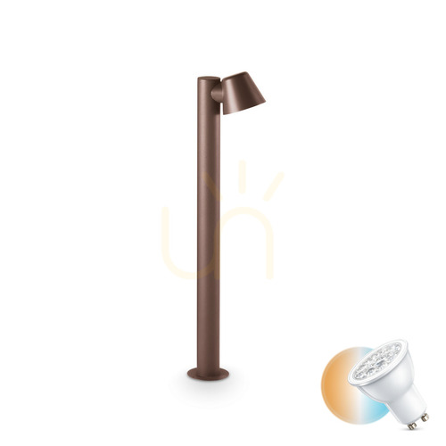 Skontrolujte Vonkajšie stojace svietidlo Ideallux GAS PT1 hnedé 80 cm GU10 213101