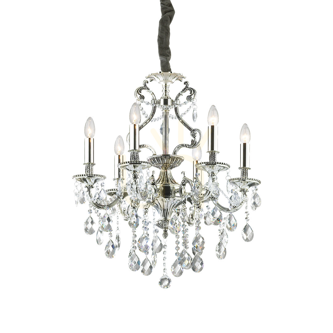 Skontrolujte Závesné svietidlo Ideallux Gioconda SP6 Argento strieborné 6xE14 62 cm 044927 Závesné svietidlo Ideallux Gioconda SP6 Argento strieborné 6xE14 62 cm 044927