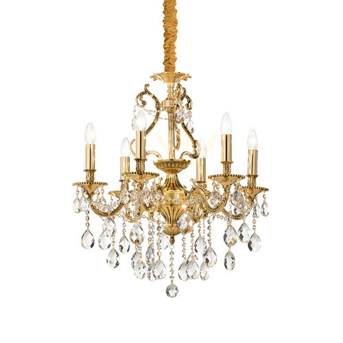 Skontrolujte Prívesné svetlo Ideallux Gioconda SP6 Oro zlaté 6xE14 62 cm 060507