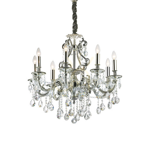 Skontrolujte Závesné svietidlo Ideallux Gioconda SP8 Argento strieborné 8xE14 73 cm 044934