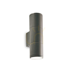 Vonkajšie nástenné svietidlo Ideallux GUN AP2 SMALL antracit GU10 2x35W 236841 small 2