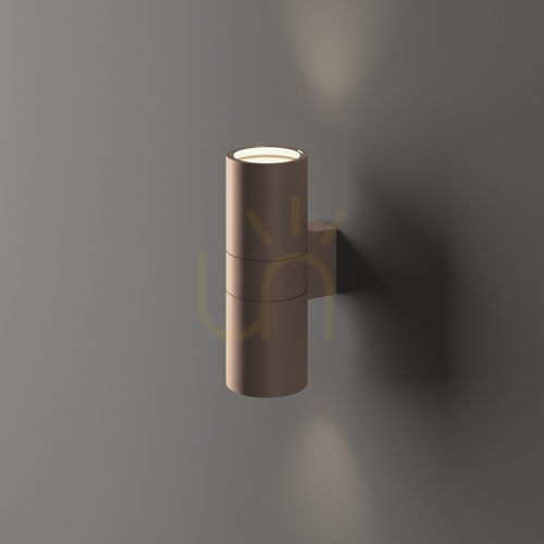 Skontrolujte Vonkajšie nástenné svietidlo Ideallux GUN AP2 SMALL Coffee hnedé 2x GU10 163635