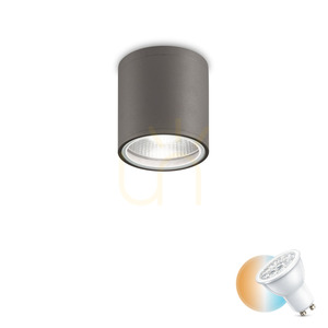 Vonkajší stropný plafón Ideallux GUN PL1 antracit GU10 236865 small 0
