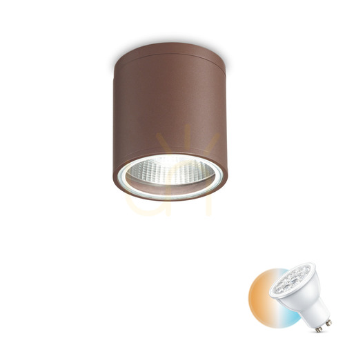 Skontrolujte Vonkajší stropný plafón Ideallux GUN PL1 COFFEE hnedý GU10 163666
