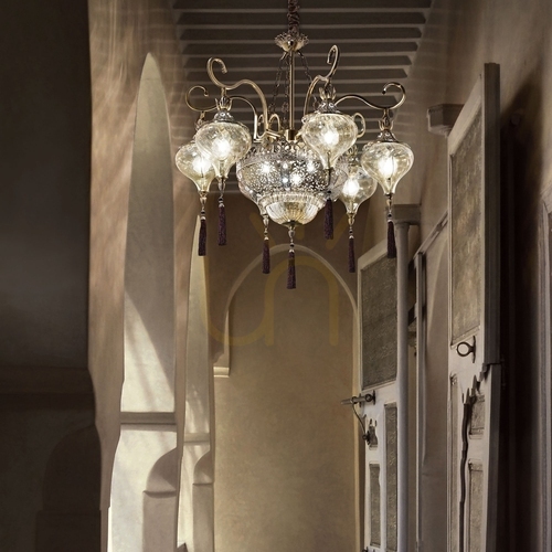 Skontrolujte Závesné svietidlo Ideallux Harem SP1 Champagne mosadz/sklo E27 115979