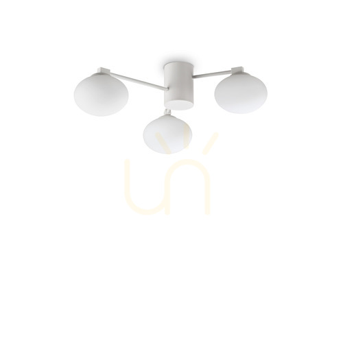 Skontrolujte Plafón Ideallux Hermes PL3 D60 biely 3xG9 322667