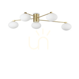 Plafón Ideallux HERMES PL5 D90 mosadzný 5xG9 288277 small 0