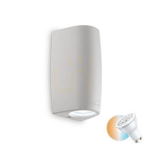 Vonkajšie nástenné svietidlo Ideallux Keope AP2 Grigio sivé GU10 2x6W IP55 147796 small 0