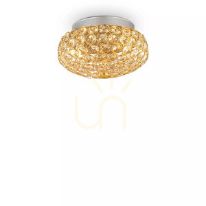 Plafón Ideallux KING PL3 ORO zlatý krištáľový 3xG9 075402 small 1