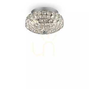 Plafón Ideallux KING PL3 ORO zlatý krištáľový 3xG9 075402 small 2