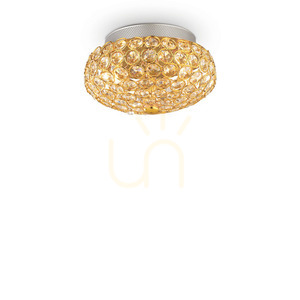 Plafón Ideallux KING PL3 ORO zlatý krištáľový 3xG9 075402 small 0