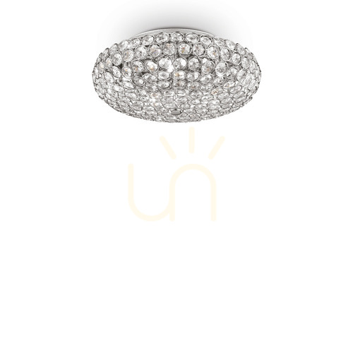 Skontrolujte Plafón Ideallux KING PL5 CROMO chróm 5xG9 38 cm 075419