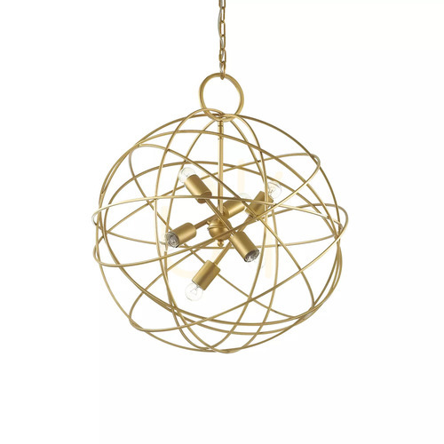 Skontrolujte Závesné svietidlo Ideal Lux Konse SP6 zlaté 60 cm 156026