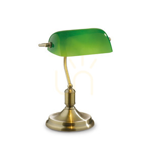 Stolová lampa Ideallux Lawyer TL1 Brunito Champagne mosadz sklo E27 045030 small 0