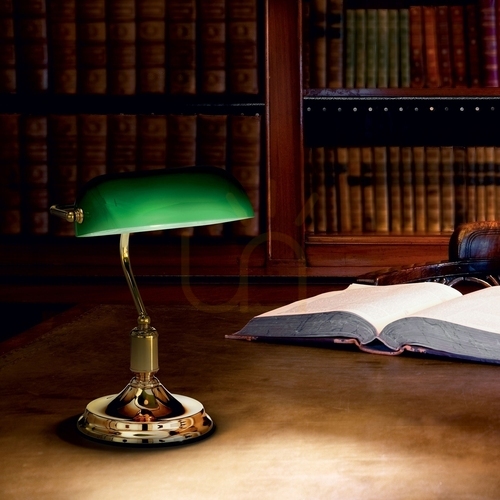Skontrolujte Stolová lampa Ideallux Lawyer TL1 mosadz E27 013657